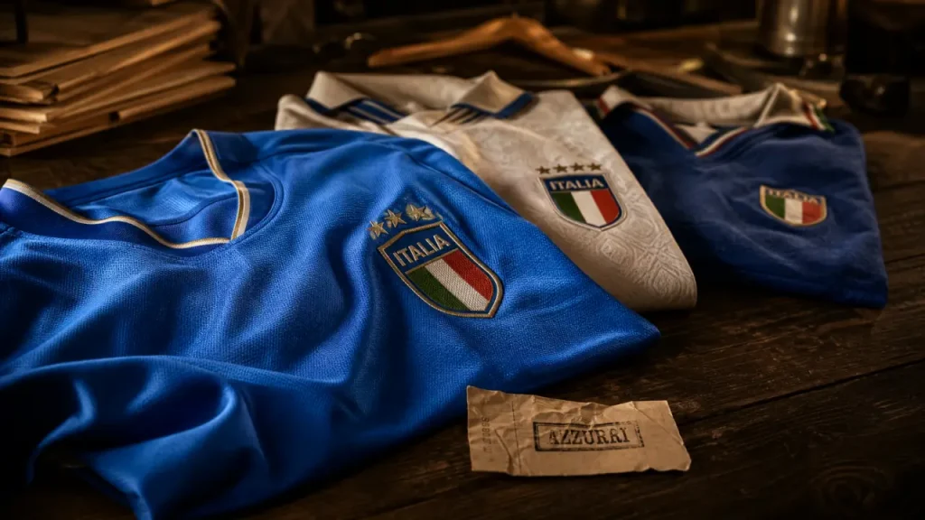 Maillot de foot Italie : bleu azur, versions domicile et héritage des quatre étoiles