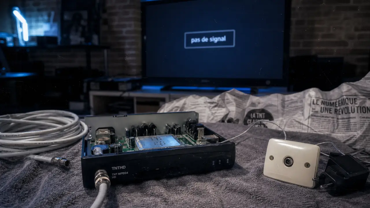 Pas de signal tv sur certaines chaînes : tuner ouvert, antenne et écran “pas de signal”