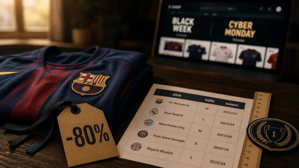 Black Friday maillot de foot : 8 jours pour viser le bon club, la bonne taille et la bonne coupe
