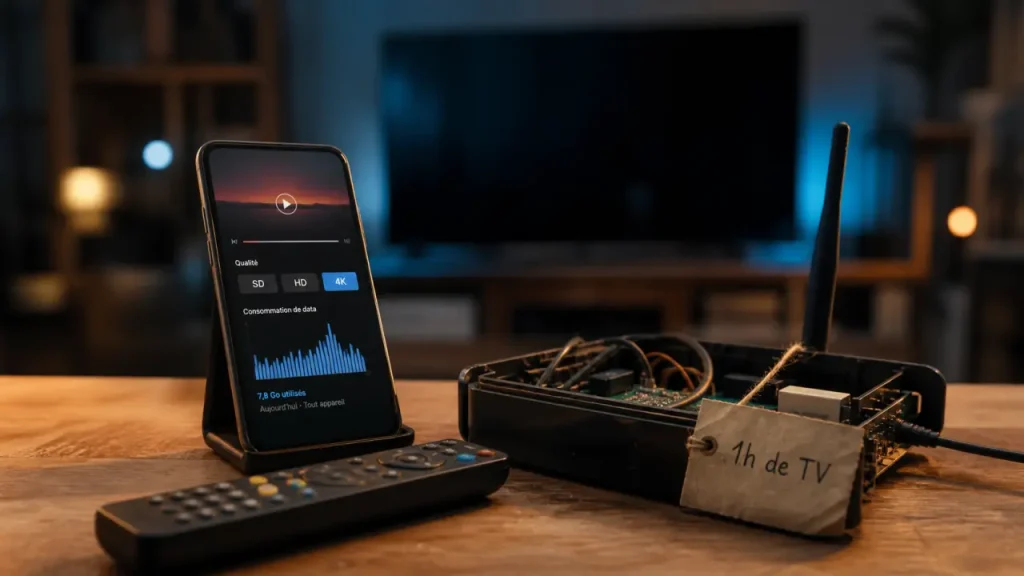 1h de TV en streaming consomme combien de giga ? SD, HD, Full HD et 4K
