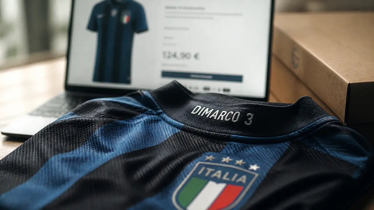 Maillot italie euro Italie domicile Dimarco 3, prix 124,90 €