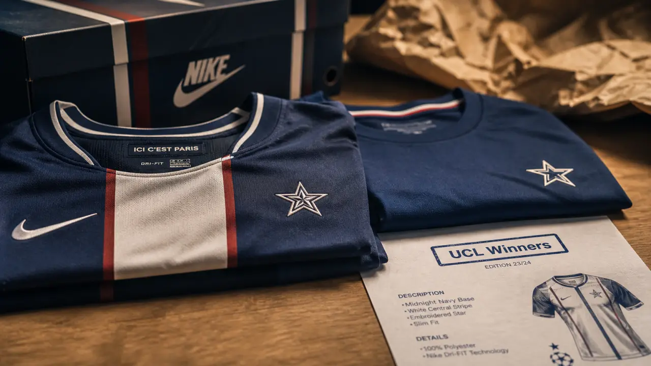 Maillot psg avec etoile officiel : vue boutique