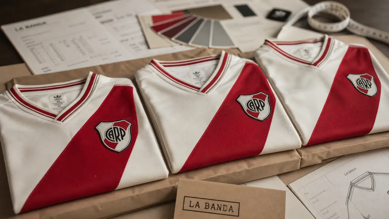 maillot river plate avec LA BANDA, trois modèles comparés