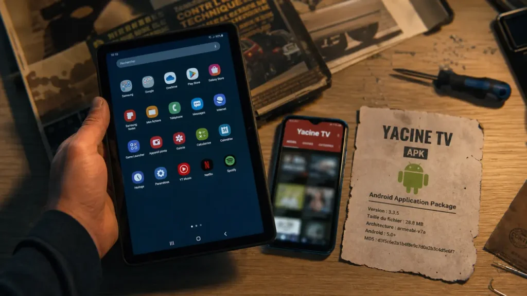 yqcine tv APK sur Android 4.2, aperçu avant installation
