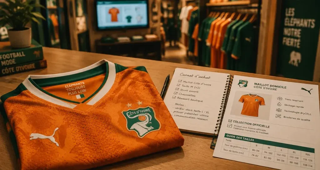 Maillot de football Côte d’Ivoire : distinguez l’officiel, la réplique et la tenue de supporter