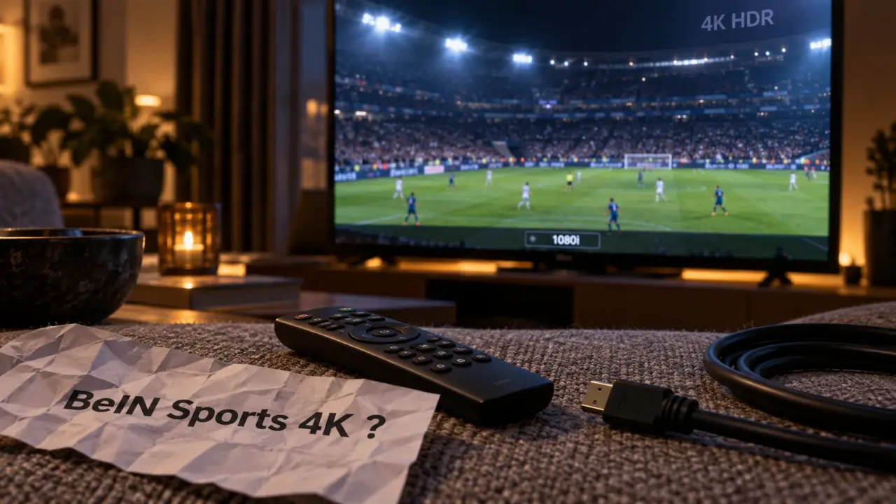 beIN Sports 4K : 4K HDR affiché, signal 1080i en France