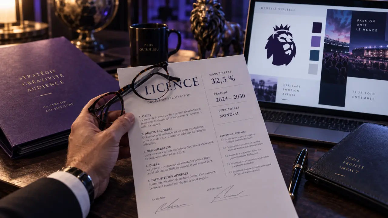Logo premier league : tête de lion protégée par droits d’usage