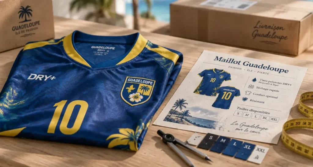 Maillot football Guadeloupe : 3 éditions, des tailles S à XXL et des prix dès 48 €