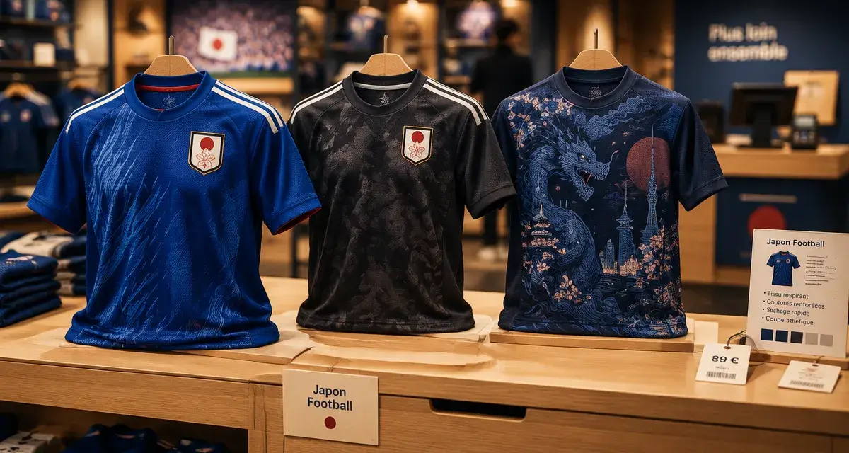 Maillot football japon : officiel, match et conceptuel en boutique